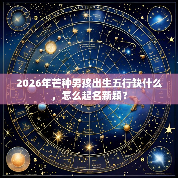 2026年芒种男孩出生五行缺什么,怎么起名新颖?