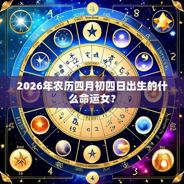 2026年农历四月初四日出生的什么命运女？