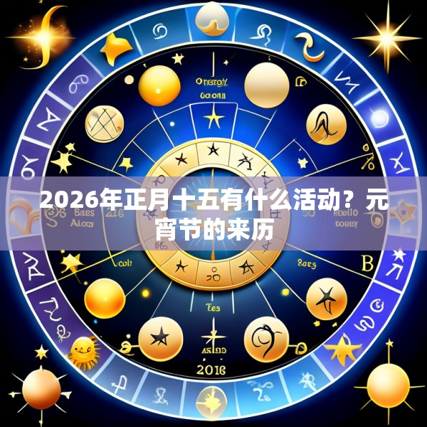 2026年正月十五有什么活动?元宵节的来历