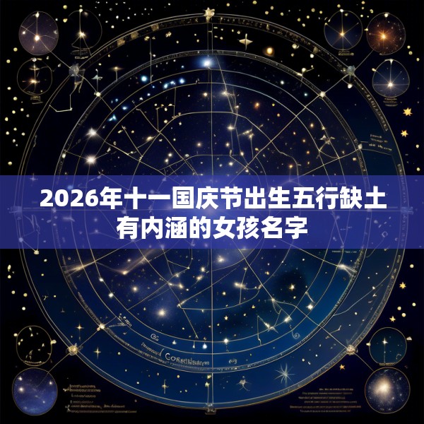2026年十一国庆节出生五行缺土有内涵的女孩名字