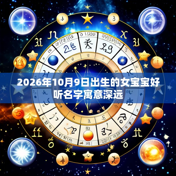 2026年10月9日出生的女宝宝好听名字寓意深远