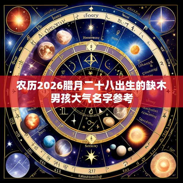 农历2026腊月二十八出生的缺木男孩大气名字参考