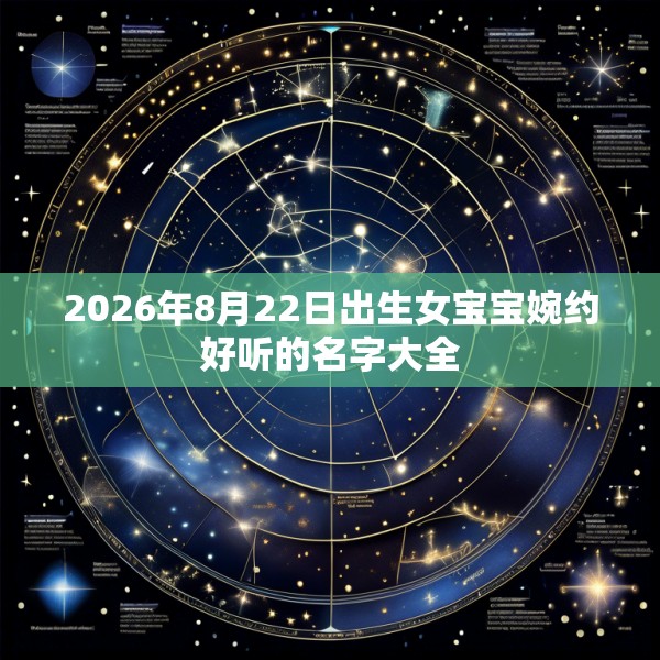 2026年8月22日出生女宝宝婉约好听的名字大全