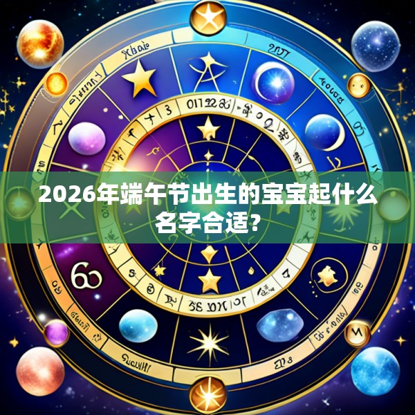 2026年端午节出生的宝宝起什么名字合适？