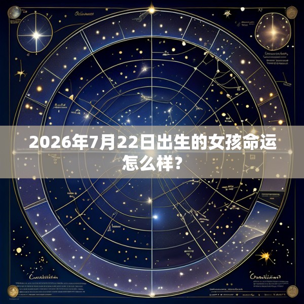 2026年7月22日出生的女孩命运怎么样?