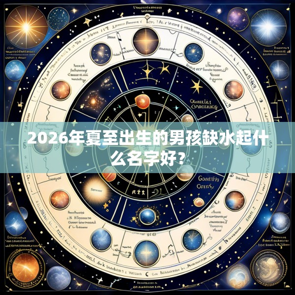 2026年夏至出生的男孩缺水起什么名字好?