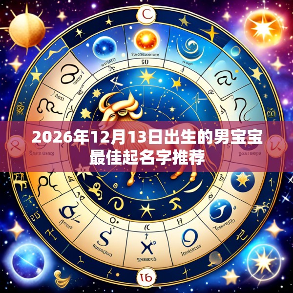 2026年12月13日出生的男宝宝最佳起名字推荐