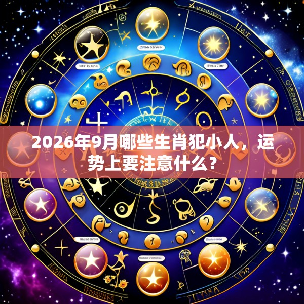 2026年9月哪些生肖犯小人，运势上要注意什么？