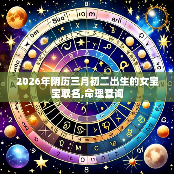 2026年阴历三月初二出生的女宝宝取名,命理查询
