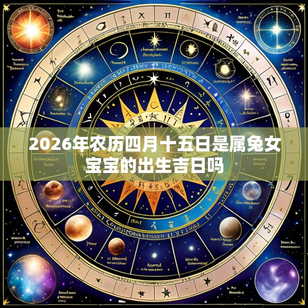 2026年农历四月十五日是属兔女宝宝的出生吉日吗