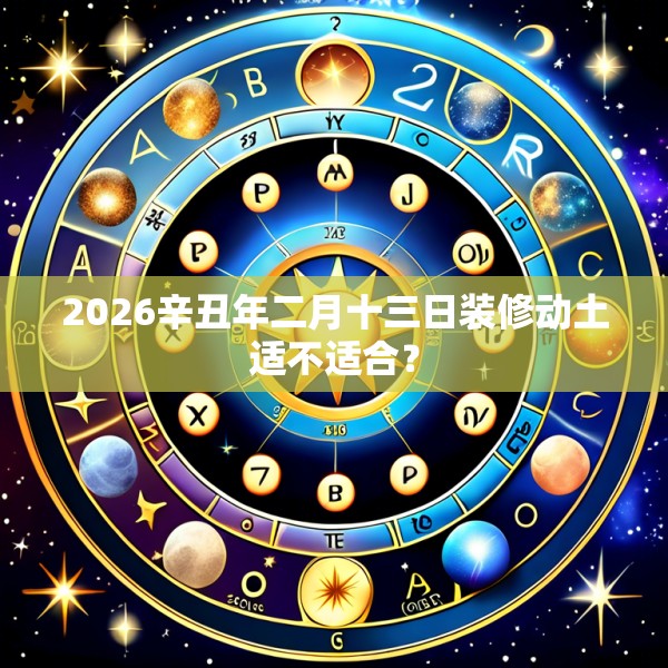 2026辛丑年二月十三日装修动土适不适合？