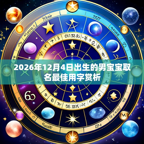 2026年12月4日出生的男宝宝取名最佳用字赏析