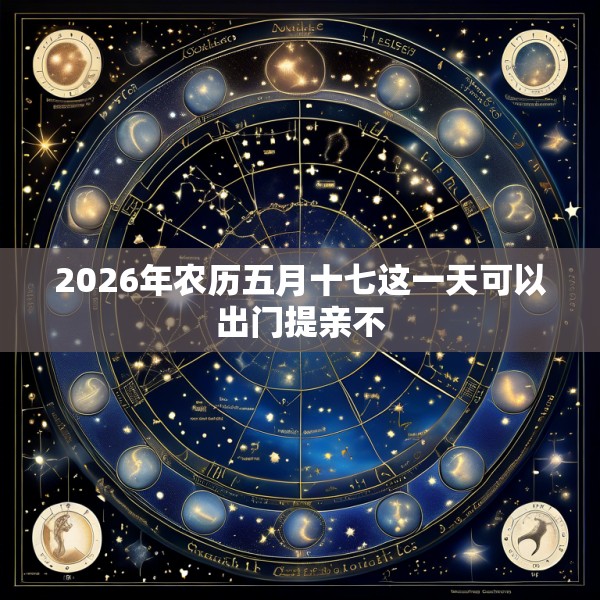 2026年农历五月十七这一天可以出门提亲不