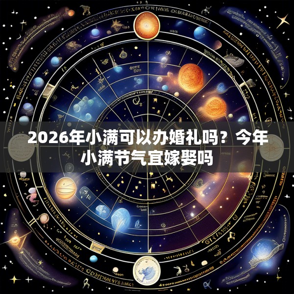 2026年小满可以办婚礼吗？今年小满节气宜嫁娶吗