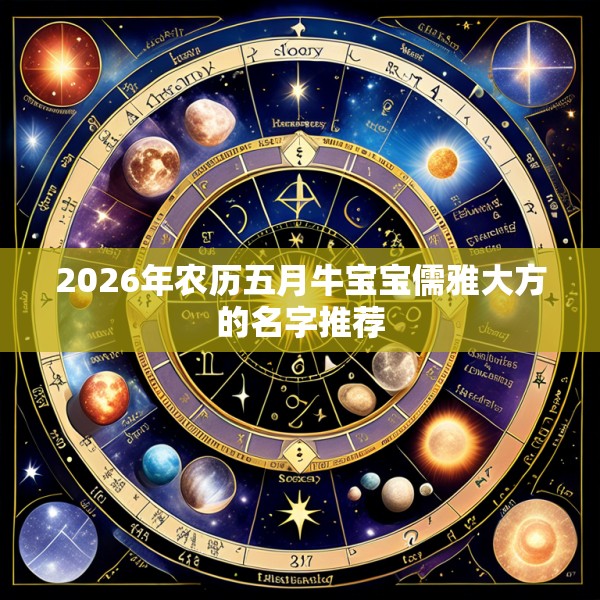 2026年农历五月牛宝宝儒雅大方的名字推荐