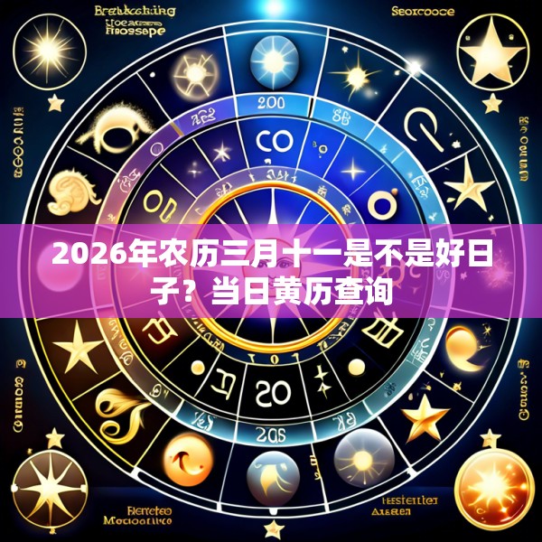 2026年农历三月十一是不是好日子?当日黄历查询
