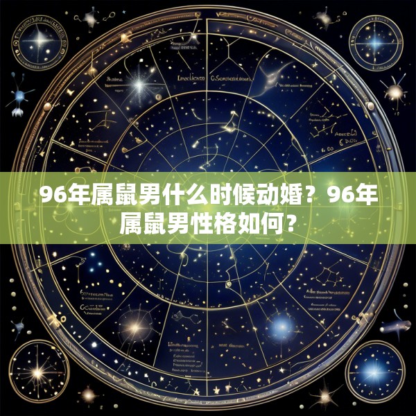 96年属鼠男什么时候动婚？96年属鼠男性格如何？