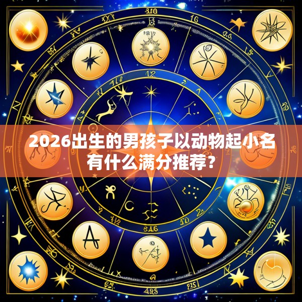 2026出生的男孩子以动物起小名有什么满分推荐?