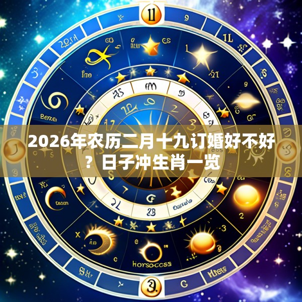 2026年农历二月十九订婚好不好？日子冲生肖一览