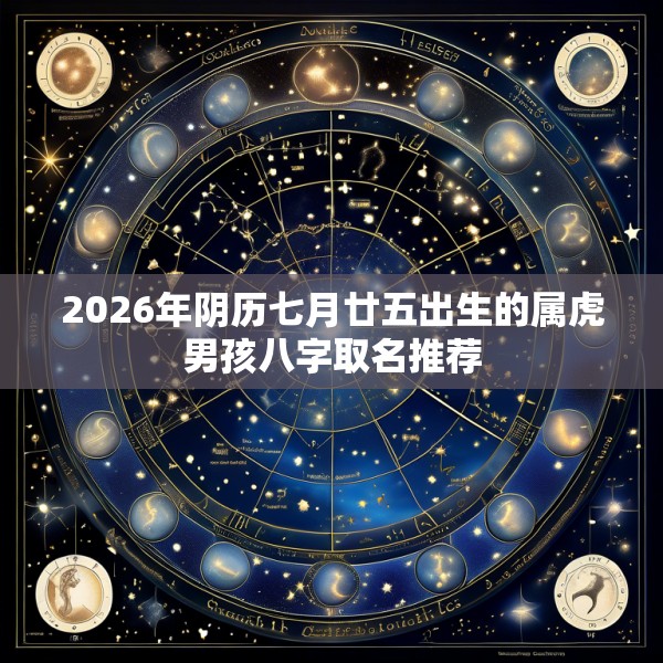 2026年阴历七月廿五出生的属虎男孩八字取名推荐