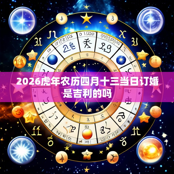 2026虎年农历四月十三当日订婚是吉利的吗