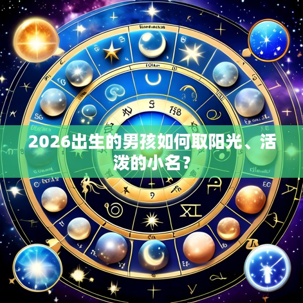 2026出生的男孩如何取阳光、活泼的小名？
