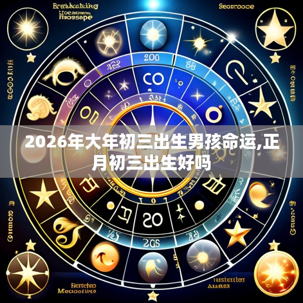 2026年大年初三出生男孩命运,正月初三出生好吗