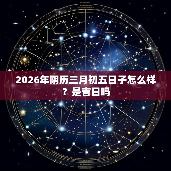 2026年阴历三月初五日子怎么样?是吉日吗