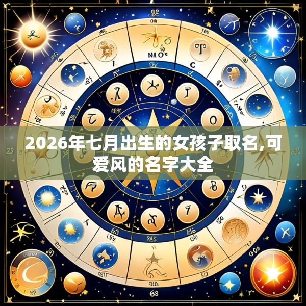 2026年七月出生的女孩子取名,可爱风的名字大全