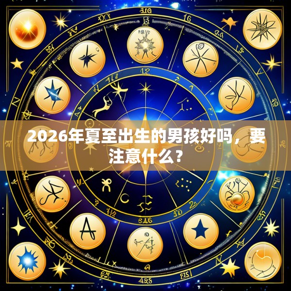2026年夏至出生的男孩好吗，要注意什么？