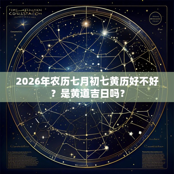 2026年农历七月初七黄历好不好？是黄道吉日吗？