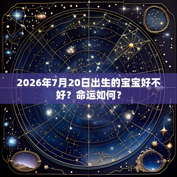 2026年7月20日出生的宝宝好不好?命运如何?