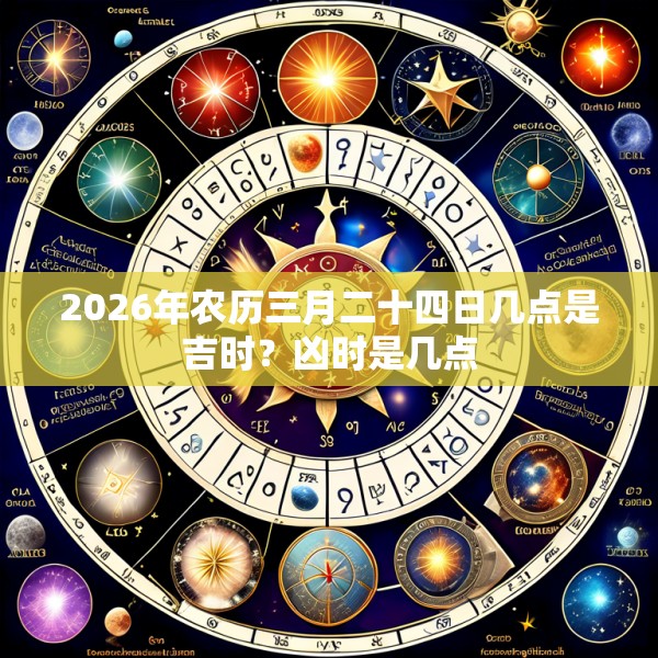 2026年农历三月二十四日几点是吉时？凶时是几点