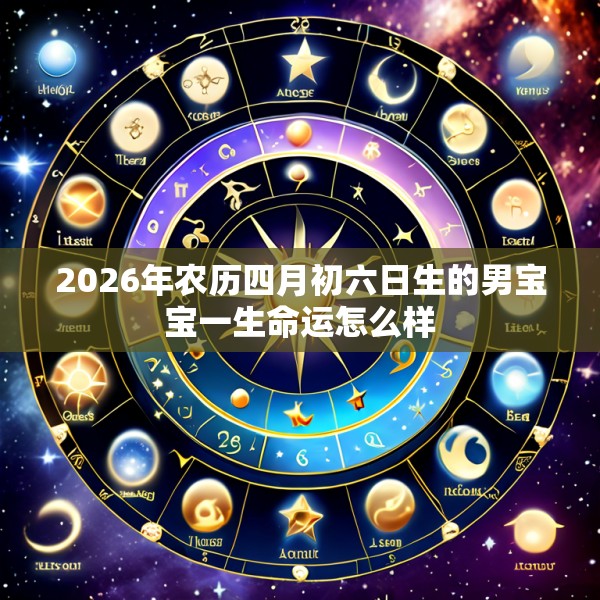 2026年农历四月初六日生的男宝宝一生命运怎么样
