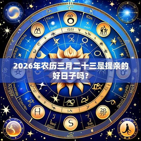 2026年农历三月二十三是提亲的好日子吗？