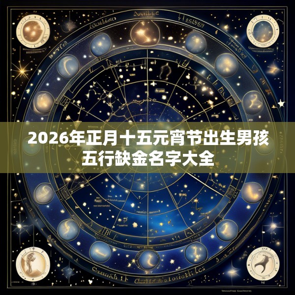 2026年正月十五元宵节出生男孩五行缺金名字大全