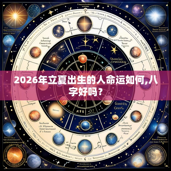 2026年立夏出生的人命运如何,八字好吗?