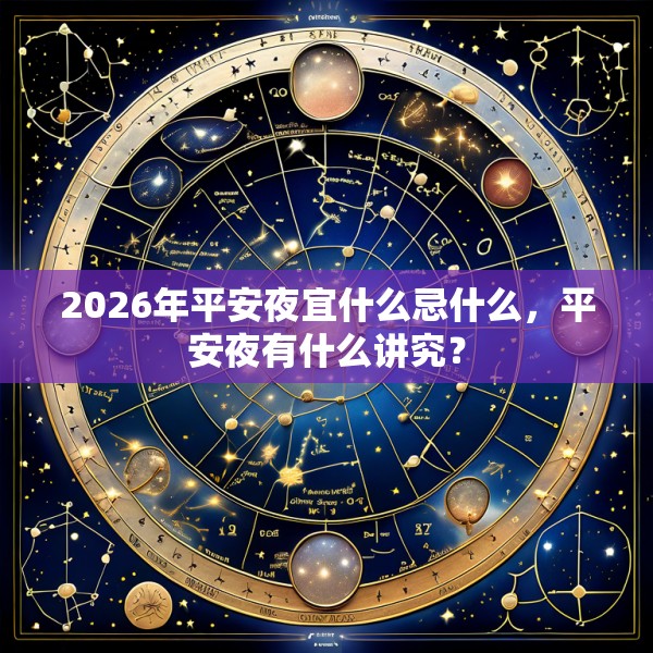 2026年平安夜宜什么忌什么，平安夜有什么讲究？