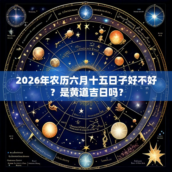 2026年农历六月十五日子好不好？是黄道吉日吗？