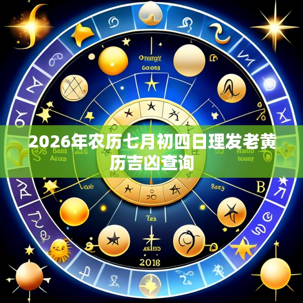 2026年农历七月初四日理发老黄历吉凶查询
