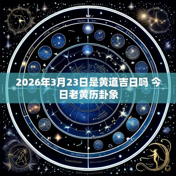 2026年3月23日是黄道吉日吗 今日老黄历卦象