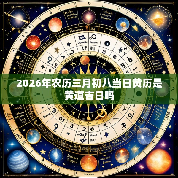 2026年农历三月初八当日黄历是黄道吉日吗
