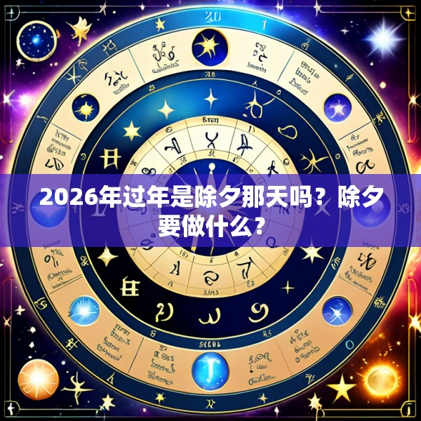 2026年过年是除夕那天吗？除夕要做什么？