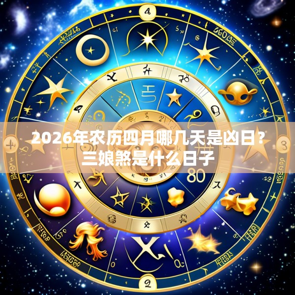 2026年农历四月哪几天是凶日？三娘煞是什么日子