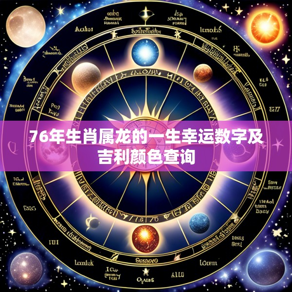 76年生肖属龙的一生幸运数字及吉利颜色查询