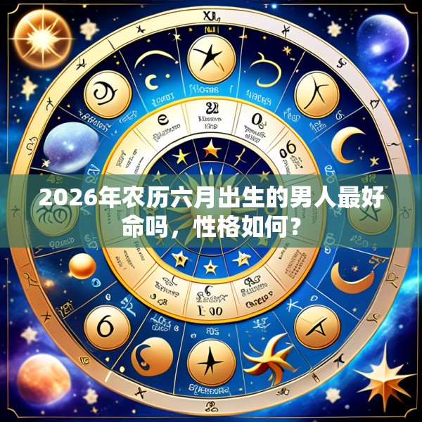 2026年农历六月出生的男人最好命吗,性格如何?