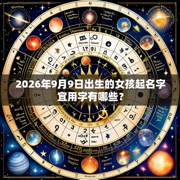 2026年9月9日出生的女孩起名字宜用字有哪些?