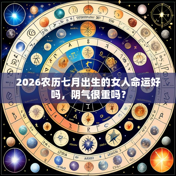 2026农历七月出生的女人命运好吗,阴气很重吗?