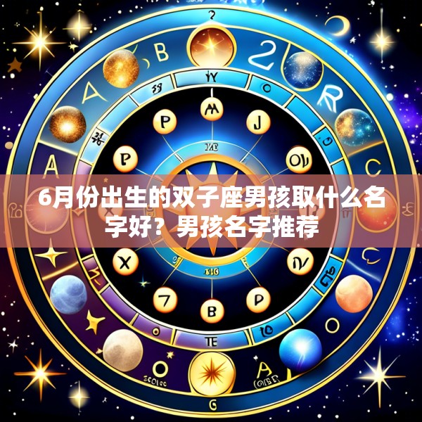 6月份出生的双子座男孩取什么名字好？男孩名字推荐