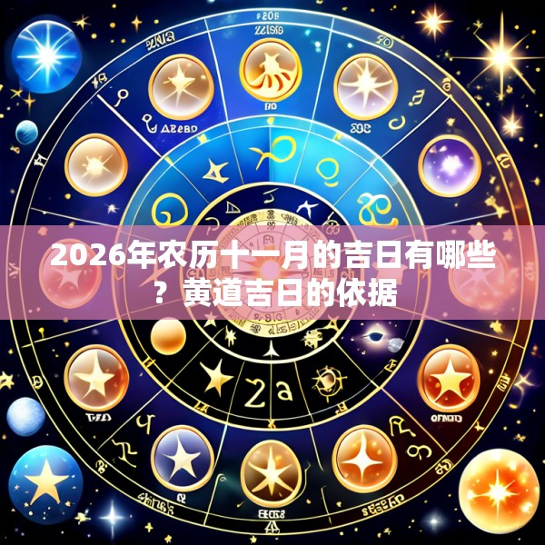 2026年农历十一月的吉日有哪些？黄道吉日的依据